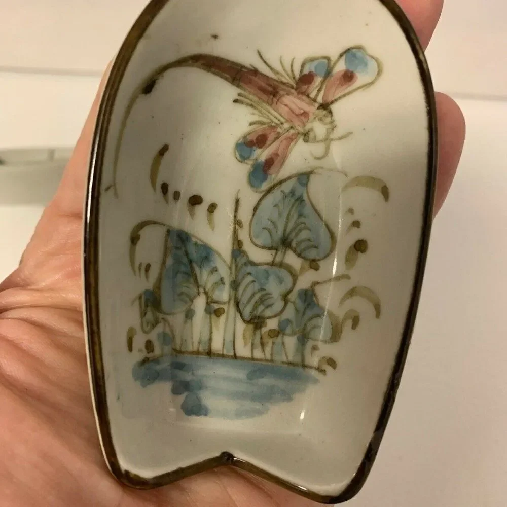 Vintage Set Asian Spoon Chop Stick Rest